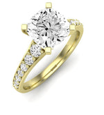Holly Cushion Moissanite Engagement Ring yellowgold
