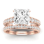 Holly Diamond Matching Band Only (does Not Include Engagement Ring) For Ring With Princess Center rosegold