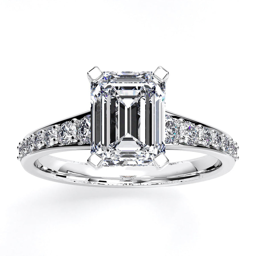 5.00 ct - Holly - Emerald Lab Diamond Engagement Ring (IGI Certified)