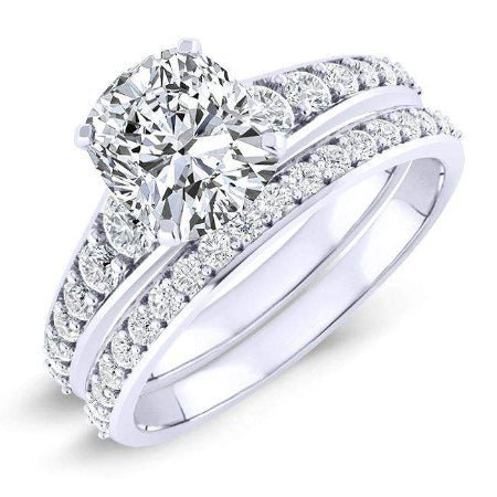 3.00 ct - Holly - GIA Natural Cushion Diamond Bridal Set