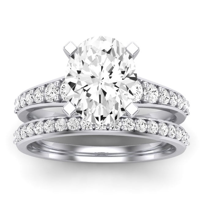 1.00 ct - Holly - GIA Natural Oval Diamond Bridal Set