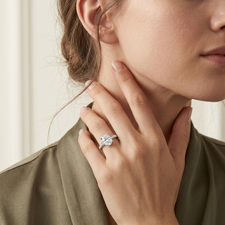 Holly - GIA Natural Oval Diamond Engagement Ring