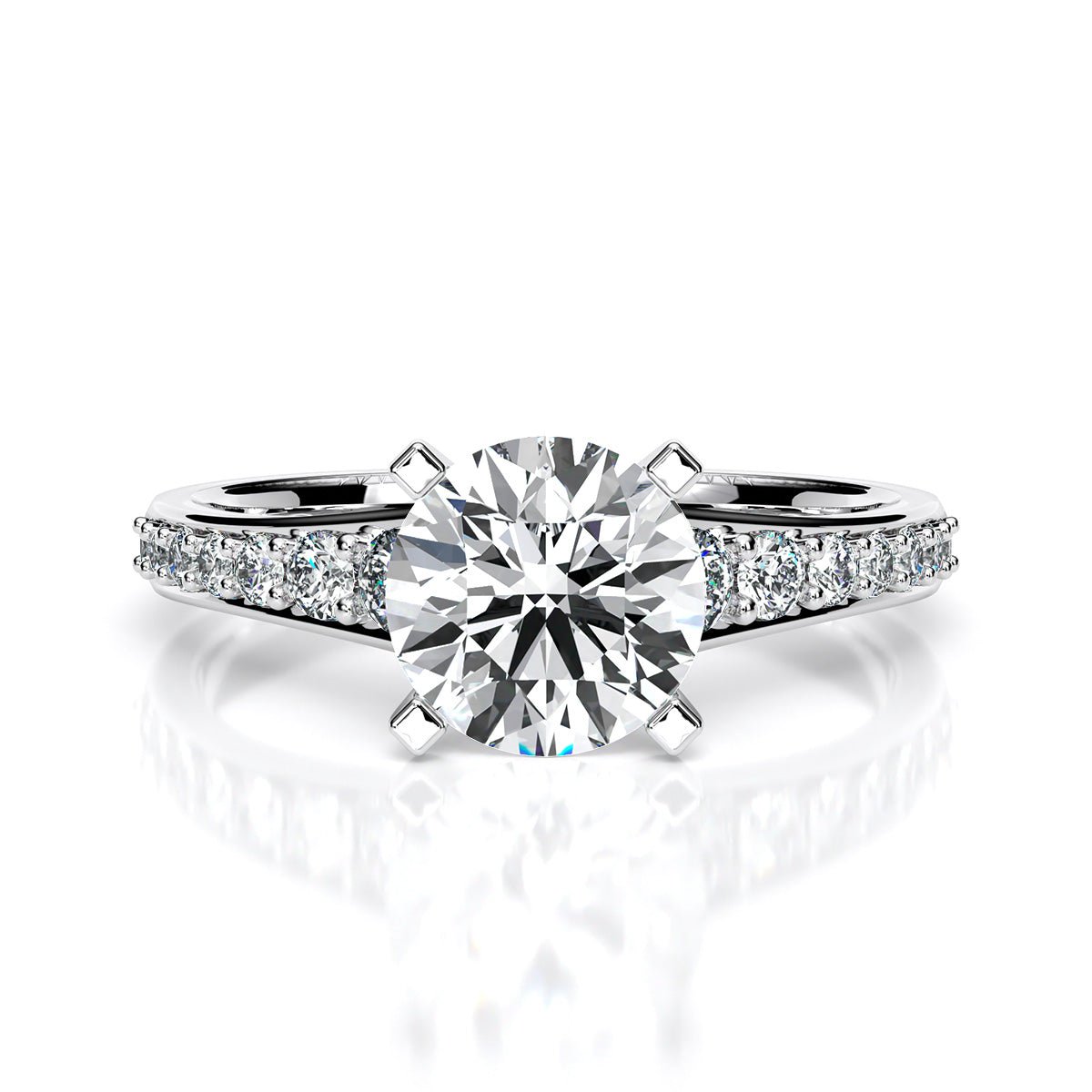 Holly Round Diamond Engagement Ring (Lab Grown Igi Cert) whitegold