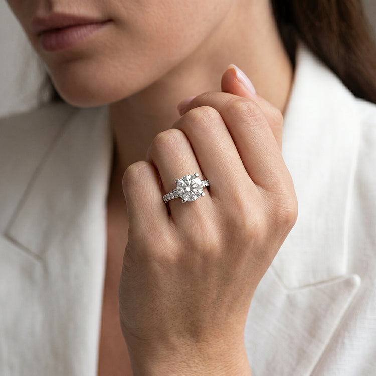Holly - GIA Natural Round Diamond Engagement Ring