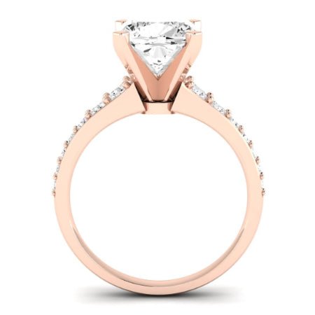 Holly Diamond Matching Band Only (does Not Include Engagement Ring) For Ring With Cushion Center rosegold