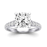 Holly Diamond Matching Band Only (does Not Include Engagement Ring) For Ring With Cushion Center whitegold