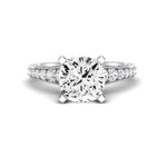Holly Diamond Matching Band Only (does Not Include Engagement Ring) For Ring With Cushion Center whitegold