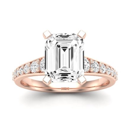 Holly Diamond Matching Band Only (does Not Include Engagement Ring) For Ring With Emerald Center rosegold