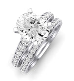 Holly Diamond Matching Band Only (does Not Include Engagement Ring) For Ring With Oval Center whitegold