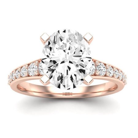 Holly Diamond Matching Band Only (does Not Include Engagement Ring) For Ring With Oval Center rosegold