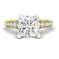 Holly Diamond Matching Band Only (does Not Include Engagement Ring) For Ring With Princess Center yellowgold