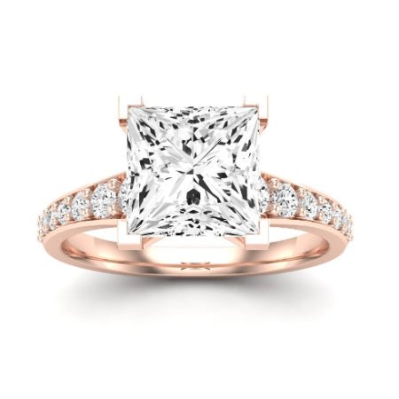 Holly Diamond Matching Band Only (does Not Include Engagement Ring) For Ring With Princess Center rosegold