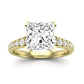 Holly Diamond Matching Band Only (does Not Include Engagement Ring) For Ring With Princess Center yellowgold