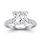 Holly Diamond Matching Band Only (does Not Include Engagement Ring) For Ring With Princess Center whitegold