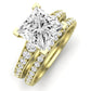 Holly Diamond Matching Band Only (does Not Include Engagement Ring) For Ring With Princess Center yellowgold