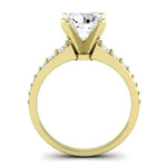 Holly Diamond Matching Band Only (does Not Include Engagement Ring) For Ring With Round Center yellowgold