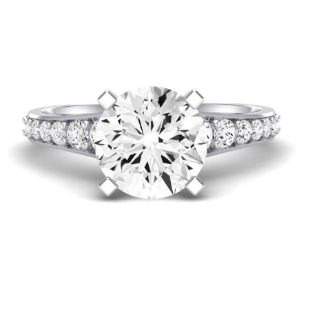 Holly Diamond Matching Band Only (does Not Include Engagement Ring) For Ring With Round Center whitegold