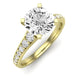 Holly Diamond Matching Band Only (does Not Include Engagement Ring) For Ring With Round Center yellowgold