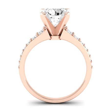 Holly Diamond Matching Band Only (does Not Include Engagement Ring) For Ring With Round Center rosegold