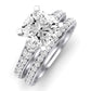 Holly Moissanite Matching Band Only (does Not Include Engagement Ring) For Ring With Cushion Center whitegold