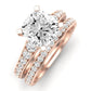 Holly Moissanite Matching Band Only (does Not Include Engagement Ring) For Ring With Cushion Center rosegold