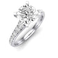 Holly Moissanite Matching Band Only (does Not Include Engagement Ring) For Ring With Cushion Center whitegold