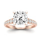 Holly Moissanite Matching Band Only (does Not Include Engagement Ring) For Ring With Cushion Center rosegold