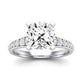 Holly Moissanite Matching Band Only (does Not Include Engagement Ring) For Ring With Cushion Center whitegold