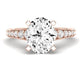 Holly Moissanite Matching Band Only (does Not Include Engagement Ring) For Ring With Oval Center rosegold