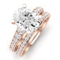 Holly Moissanite Matching Band Only (does Not Include Engagement Ring) For Ring With Oval Center rosegold