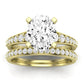 Holly Moissanite Matching Band Only (does Not Include Engagement Ring) For Ring With Oval Center yellowgold