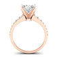 Holly Moissanite Matching Band Only (does Not Include Engagement Ring) For Ring With Oval Center rosegold