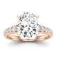 Holly Moissanite Matching Band Only (does Not Include Engagement Ring) For Ring With Oval Center rosegold