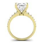 Holly Moissanite Matching Band Only (does Not Include Engagement Ring) For Ring With Princess Center yellowgold