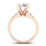 Holly Moissanite Matching Band Only (does Not Include Engagement Ring) For Ring With Round Center rosegold