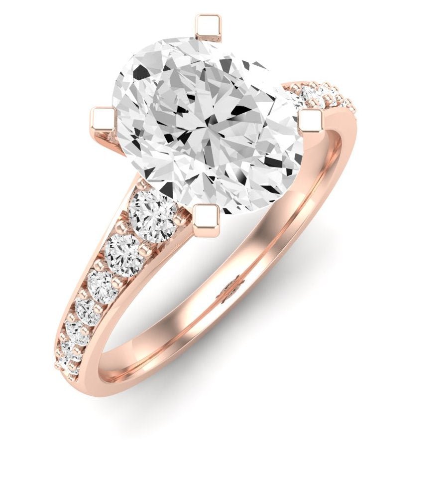 Holly Oval Diamond Engagement Ring (Lab Grown Igi Cert) rosegold