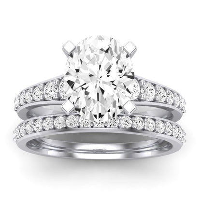 Holly Oval Moissanite Bridal Set whitegold