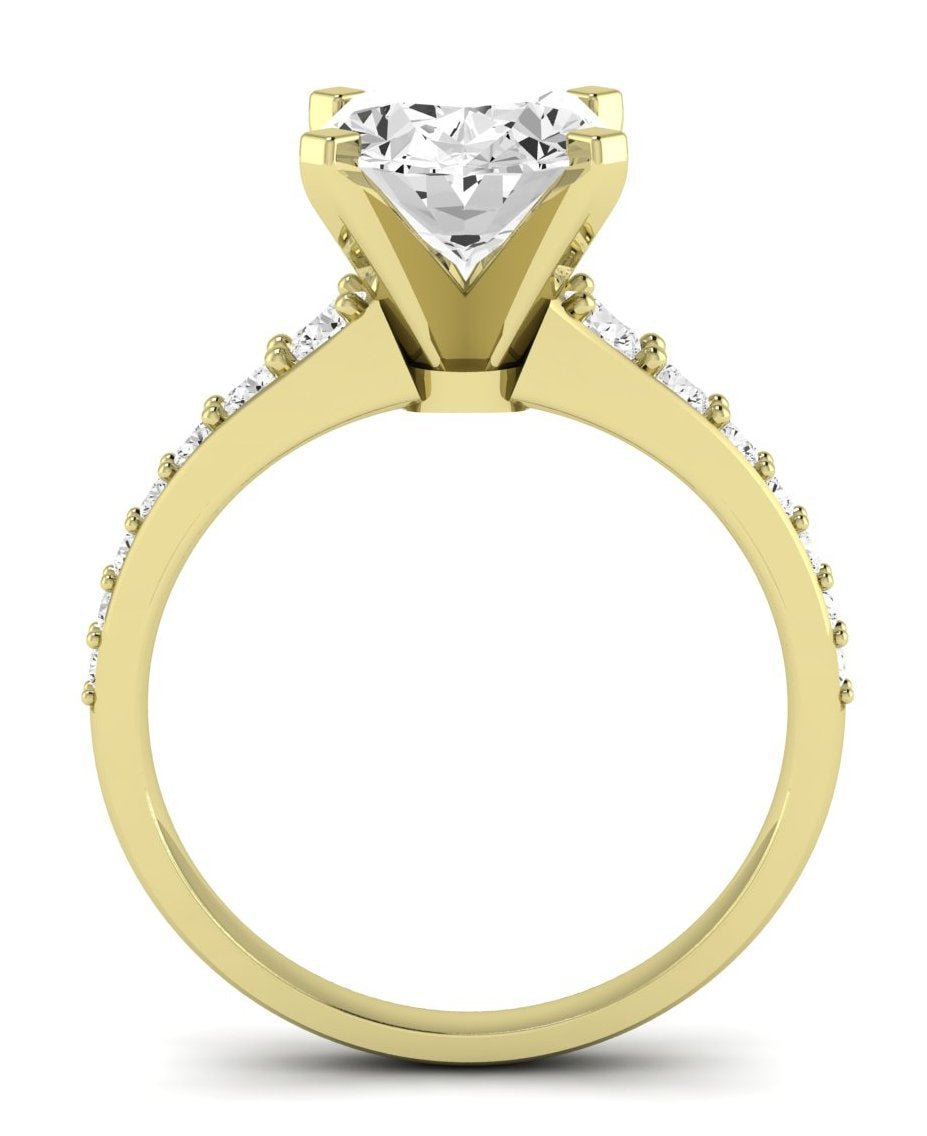 Holly Oval Moissanite Engagement Ring yellowgold