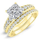 Holly Princess Moissanite Bridal Set yellowgold