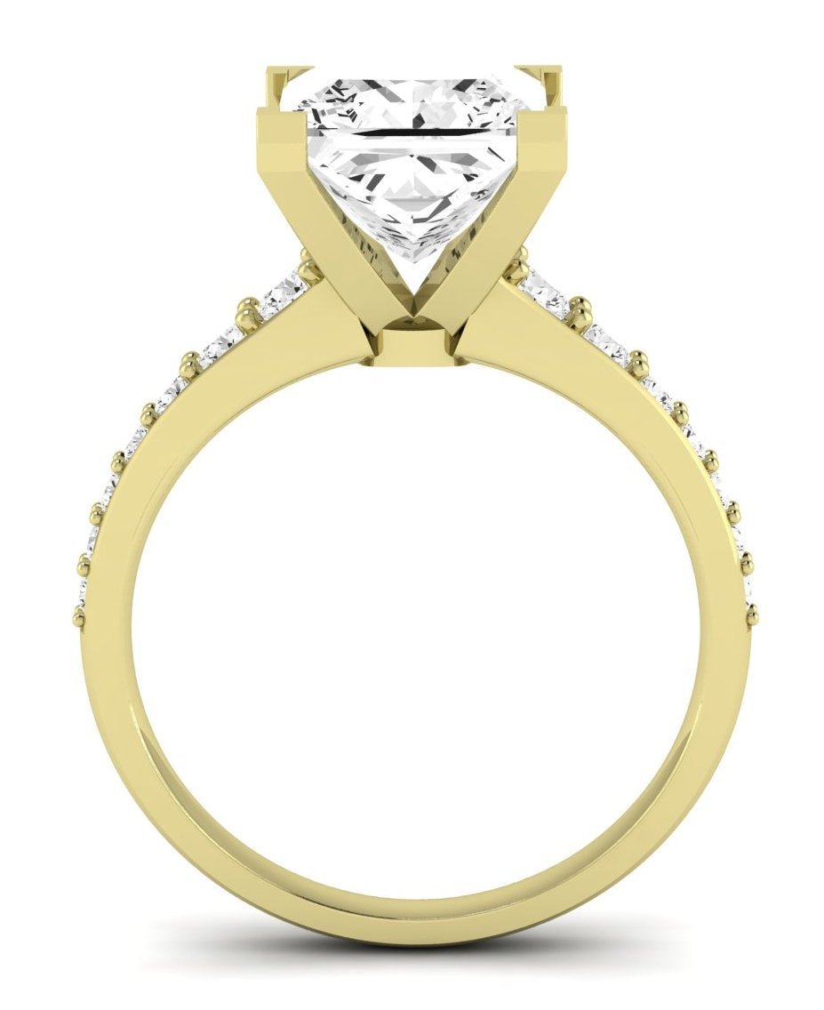 Holly Princess Moissanite Engagement Ring yellowgold