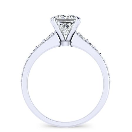 Holly Princess Moissanite Engagement Ring whitegold