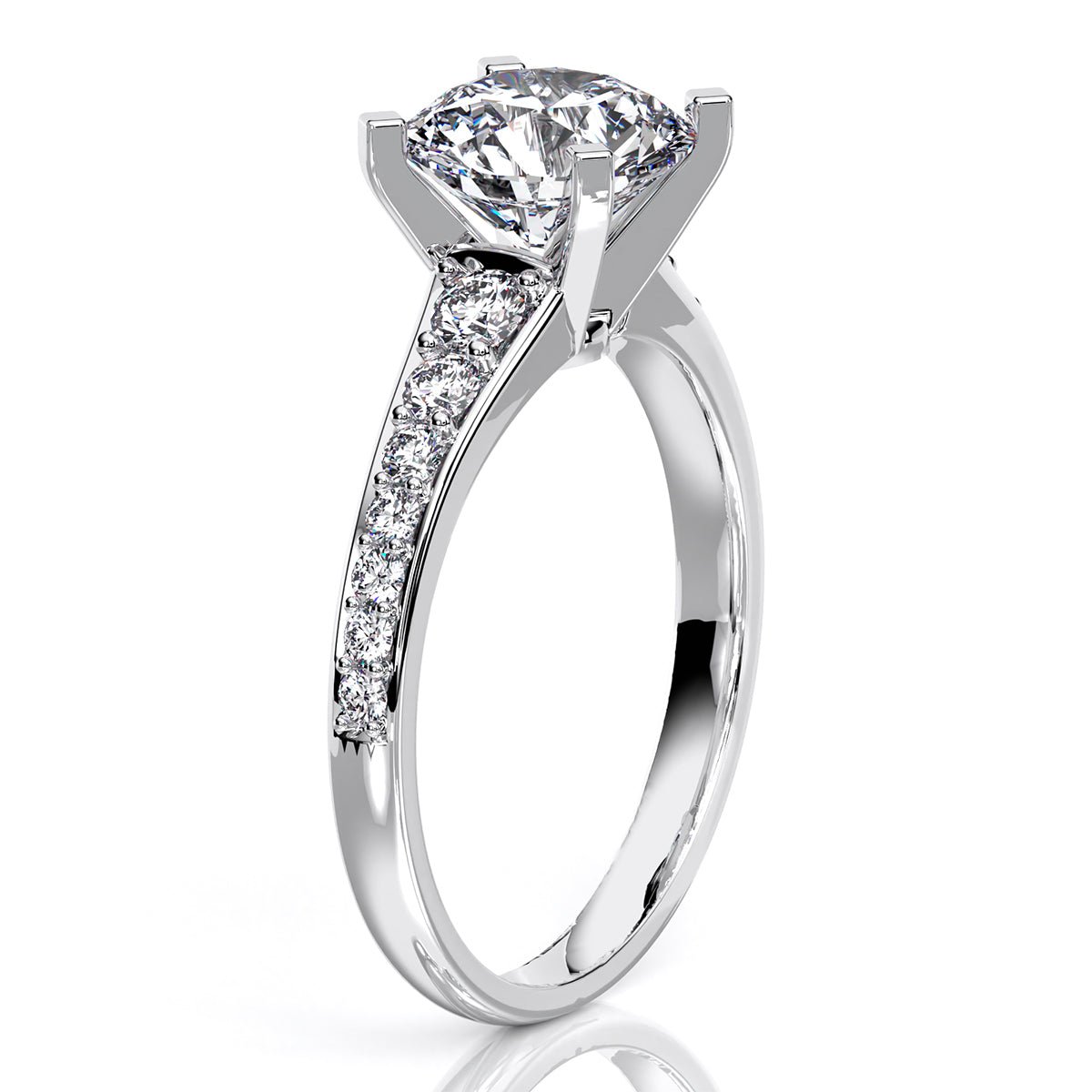 Holly Round Diamond Engagement Ring (Lab Grown Igi Cert) whitegold