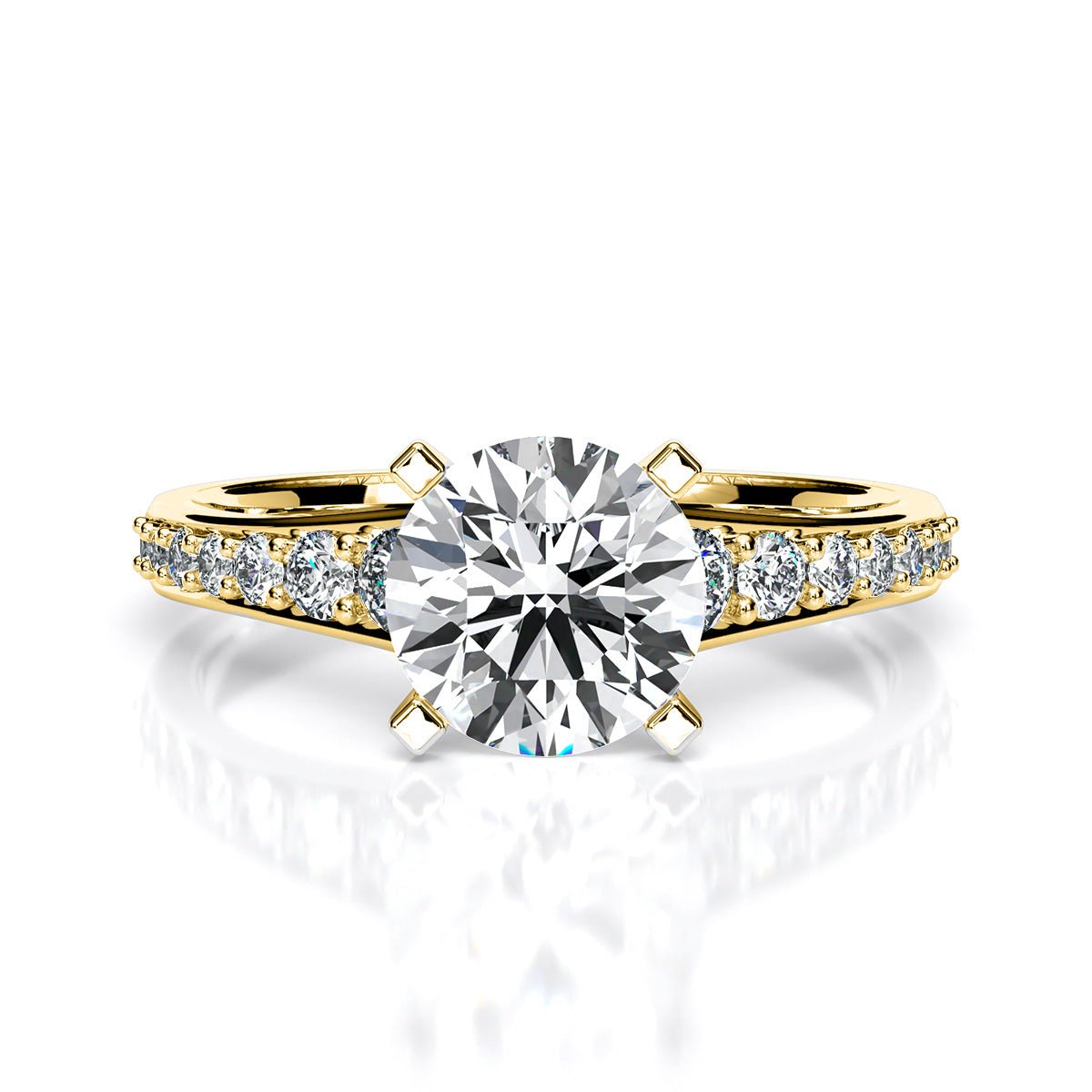 Holly Round Diamond Engagement Ring (Lab Grown Igi Cert) yellowgold