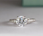 Holly Round Moissanite Bridal Set whitegold