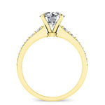 Holly Round Moissanite Bridal Set yellowgold