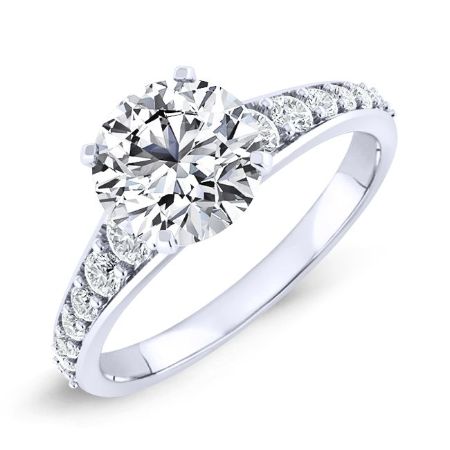 Holly Round Moissanite Bridal Set whitegold