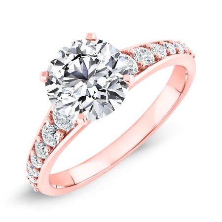 Holly Round Moissanite Bridal Set rosegold