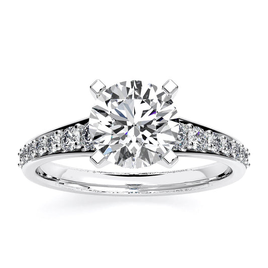 Holly Round Moissanite Engagement Ring whitegold