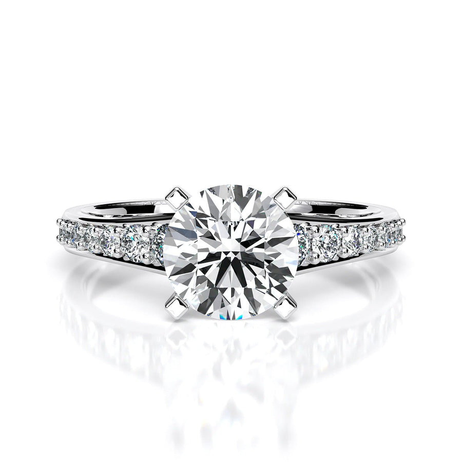 1.00 ct - Holly - Round Moissanite Engagement Ring