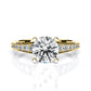 Holly Round Moissanite Engagement Ring yellowgold